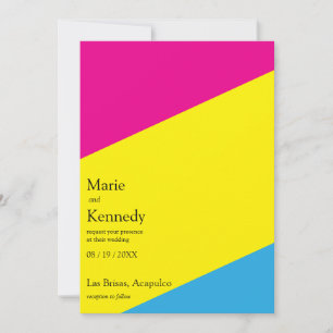 Fab Bright Summer Colors Digital Wedding Invitation