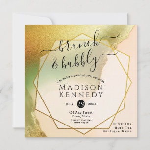 Fab Chartreuse 🤵 Bold & Stylish Budget Wedding Invitation