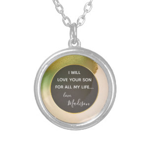 Fab Chartreuse 🤵 Bold & Stylish Budget Wedding Silver Plated Necklace