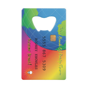 Fab Credit Card Summer Break Credit Card Bottle Opener