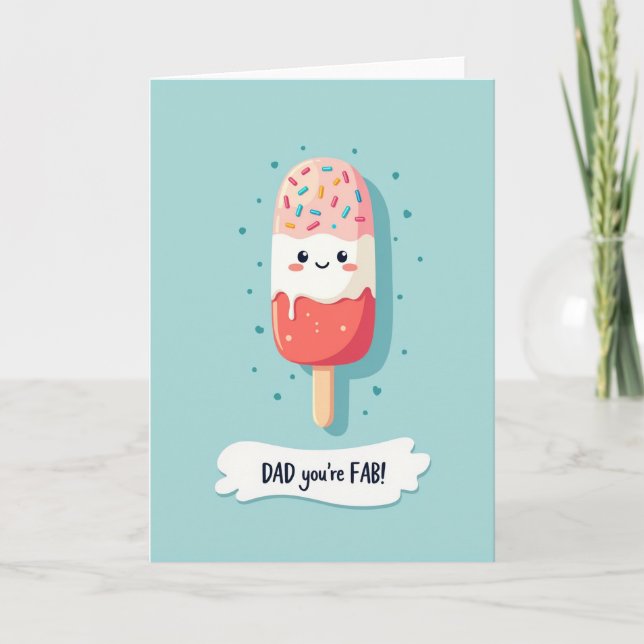 Fab Dad Frozen Pop Art Card (Front)
