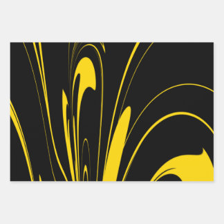 Fab Design Bumble Bee Colors Wrapping Paper Sheets