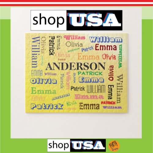 Fab Family Cool Word Cloud jigsaw puzzle