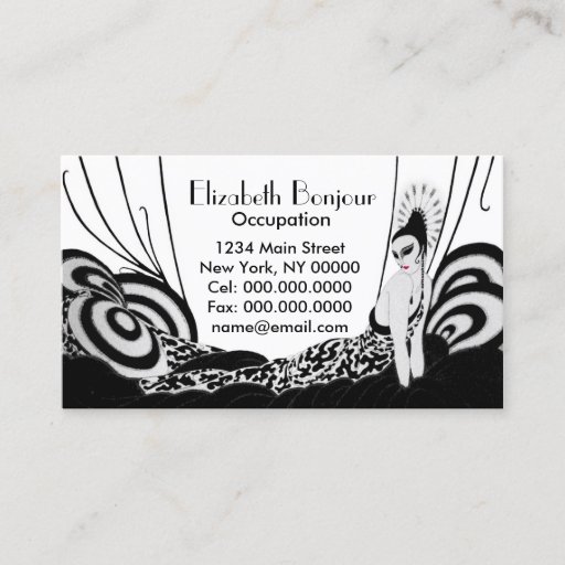 Customizable Fab Fashion Plate ~ Business Card Vintage