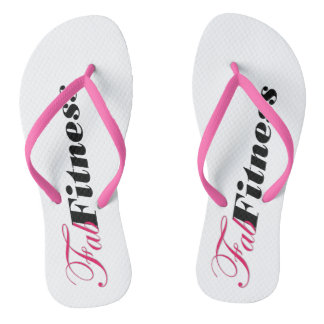 Fab Fitness logo flip flops