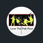 Fab Four Love Round Clock<br><div class="desc">It is difficult for me to find memorabilia related to the Fab Four without costing too much. That's why, I create this clock.</div>