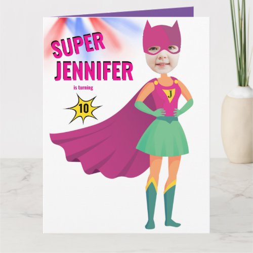 Fab Girl Superhero Amazing Birthday  Card