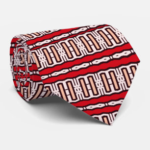 Fab Pattern 2 (red coral) Neck Tie