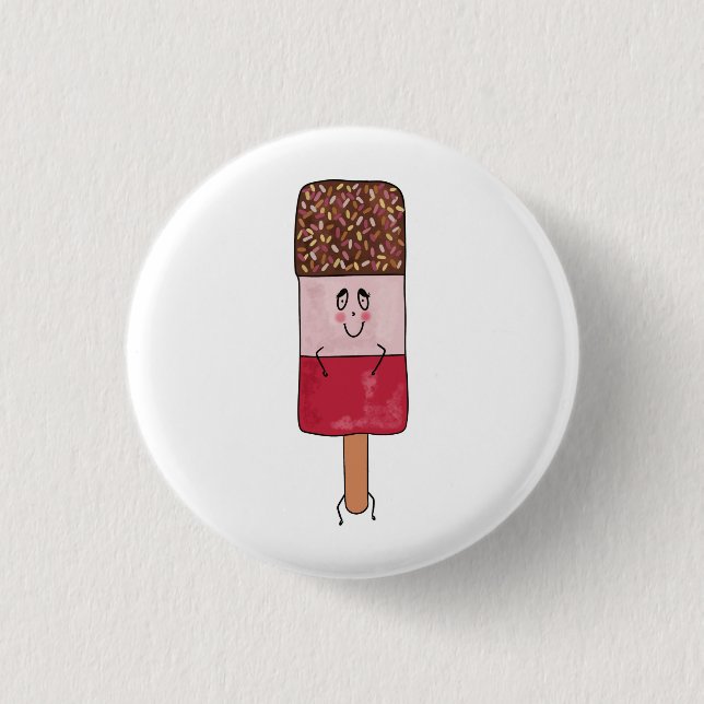 Fab popsicle, ice lolly theme button (Front)