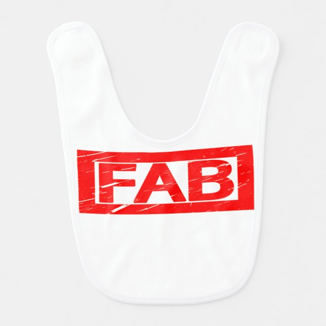 Fab Stamp Baby Bib (Front)