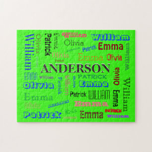 Fab Word Cloud Family 💕🎉 Cool Jigsaw Puzzle
