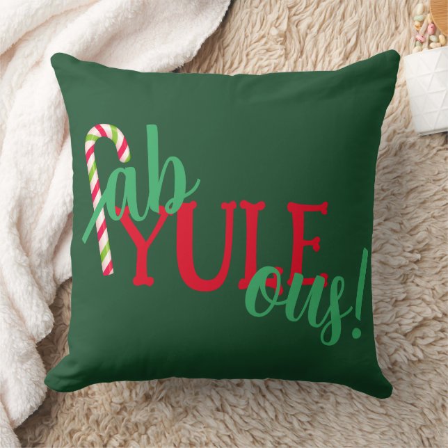 Fab-YULE-ous! Christmas Holiday Throw Pillow (Blanket)