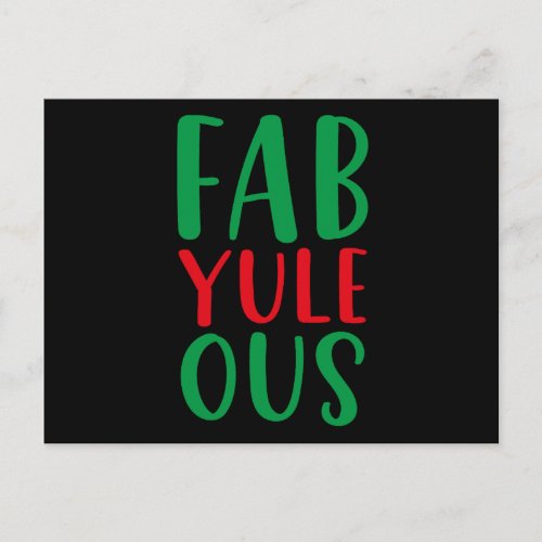 Fab Yule Ous Fabulous Christmas Holiday Fun Postcard