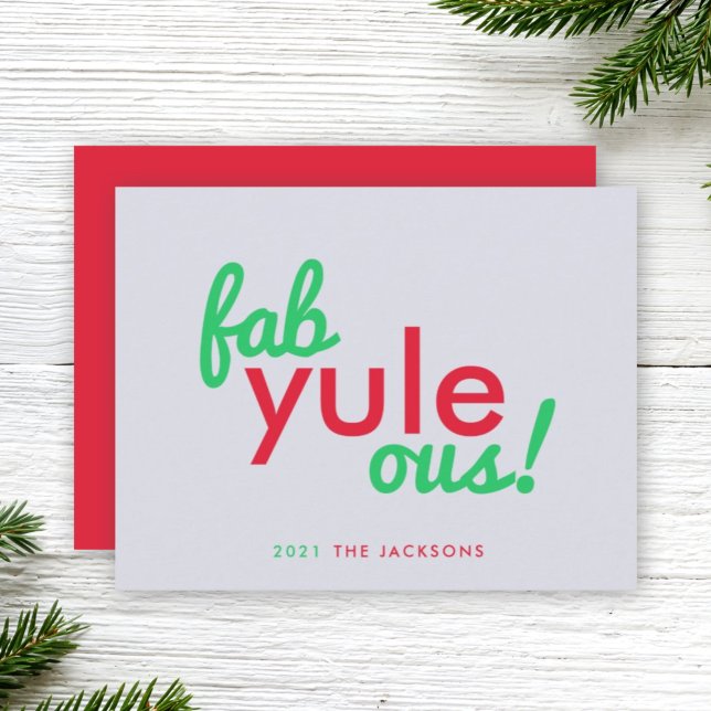 Fab Yule Ous | Fabulous Christmas Stylish Fun Fab Holiday Card (Creator Uploaded)
