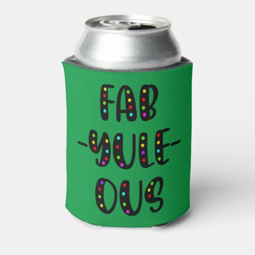Fab_Yule_Ous Ugly Christmas Fairy Lights Design Can Cooler