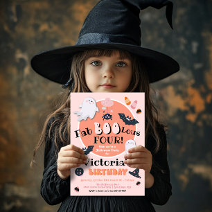 FabBOOlous Little Boo Halloween Birthday Party Invitation