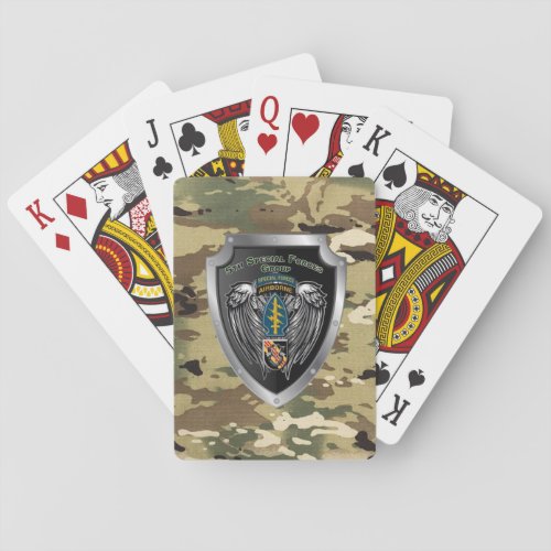 Fabeled 5th Special Forces Group Airborne Poker Cards