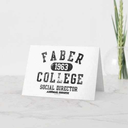 Faber College Social Director Card