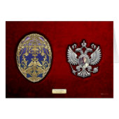 Faberge Tsarevich Egg with Surprise on Red Velvet (Front Horizontal)