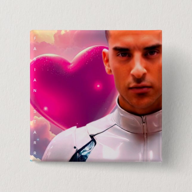 Fabian Starr Digital Love Fan Button  (Front)