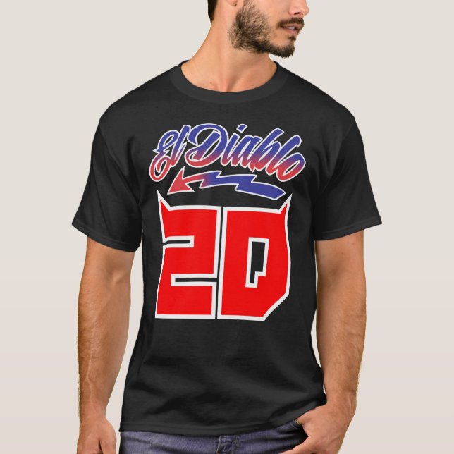 Fabio Quartararo 20 El Diablo Fan Art FQ20 Superbi T-Shirt (Front)