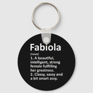 Fabiola Definition Personalized Name Funny Christm Keychain