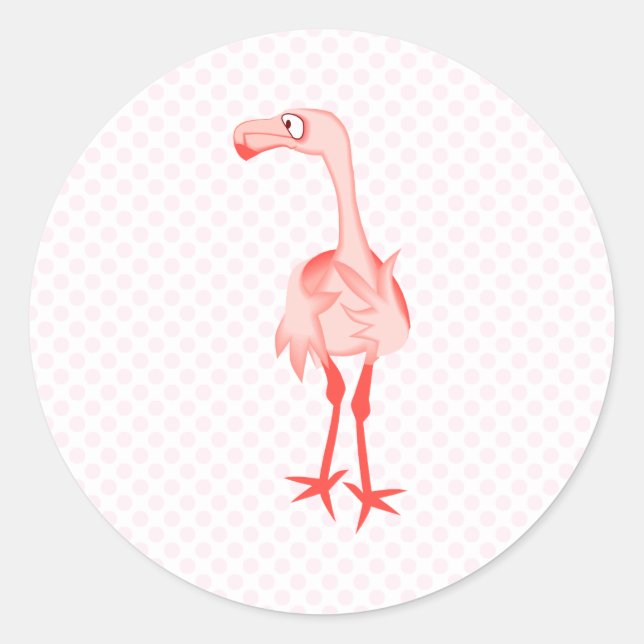 Fabiola Flamingo Classic Round Sticker (Front)
