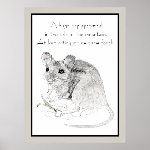 Fable of the Mouse in a Mountain Poster