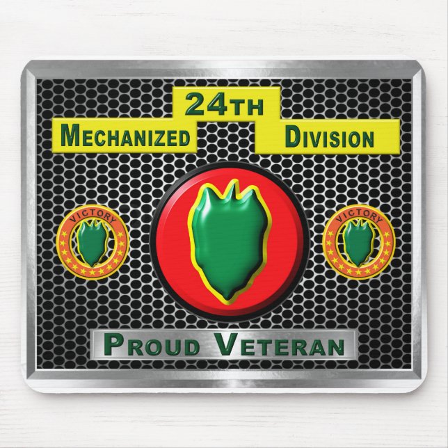 Fabled 24th Mechanized Infantry Division Mouse Pad (Front)