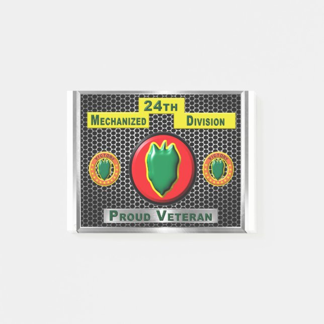 Fabled 24th Mechanized Infantry Division Post-it Notes (Front)