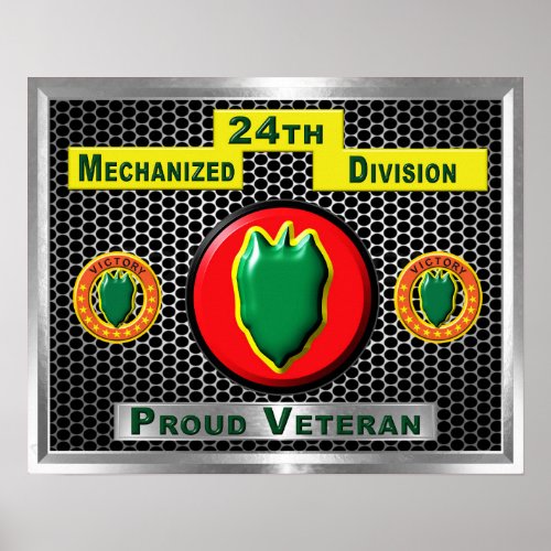 Fabled 24th Mechanized Infantry Division Poster