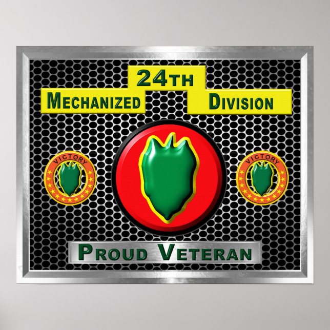 Fabled 24th Mechanized Infantry Division Poster (Front)