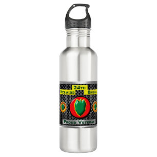 Fabled 24th Mechanized Infantry Division Stainless Steel Water Bottle