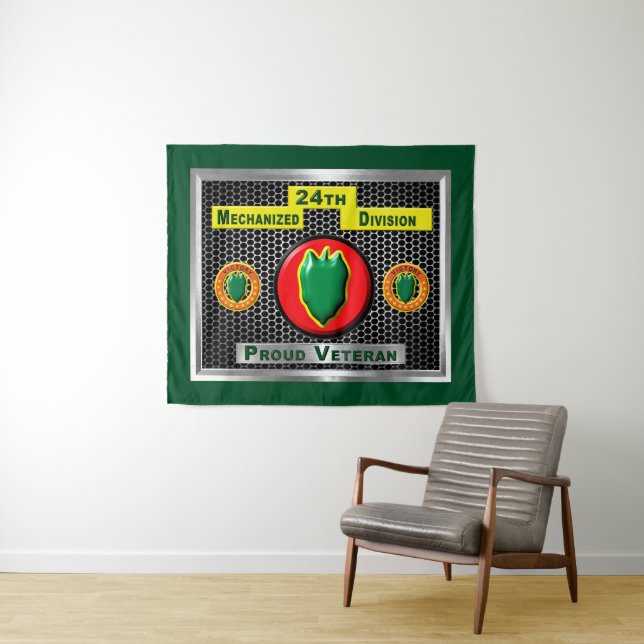 Fabled 24th Mechanized Infantry Division Tapestry (In Situ (Horizontal))