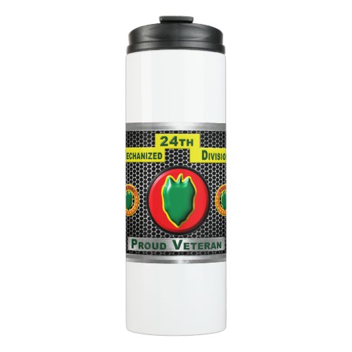 Fabled 24th Mechanized Infantry Division Thermal Tumbler