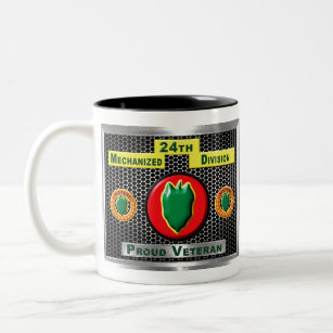 Fabled 24th Mechanized Infantry Division Two-Tone Coffee Mug