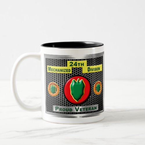 Fabled 24th Mechanized Infantry Division Two_Tone Coffee Mug