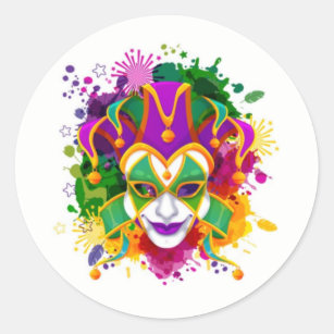 Fabled Jester Classic Round Sticker