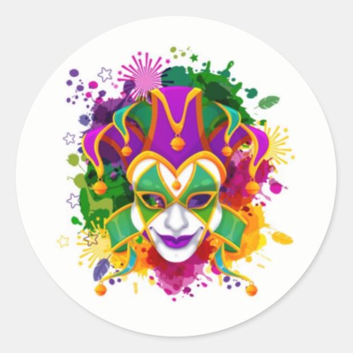 Fabled Jester Classic Round Sticker