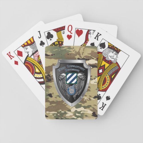 Fabled Rock of the Marne 3rd Infantry Division Poker Cards