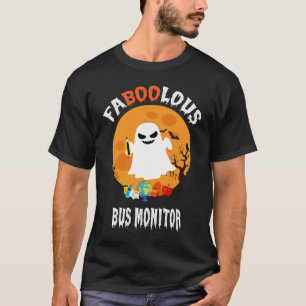 faboolous Bus Monitor Halloween Vintage  Ghost T-Shirt