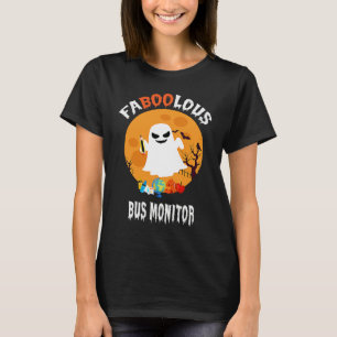 faboolous Bus Monitor Halloween Vintage  Ghost T-Shirt