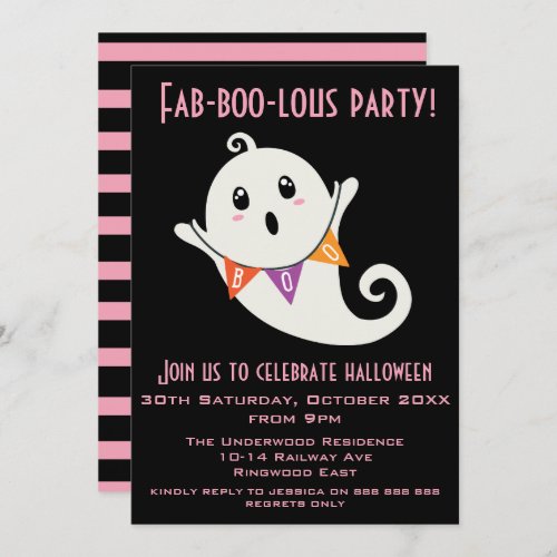 FABOOLOUS HALLLOWEEN PARTY INVITATION