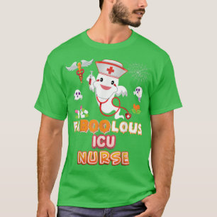 Faboolous ICU Nurse Fabulous Halloween Ghost Pumpk T-Shirt