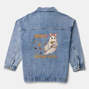 Faboolous Learning Coach Cute Ghost Halloween Denim Jacket