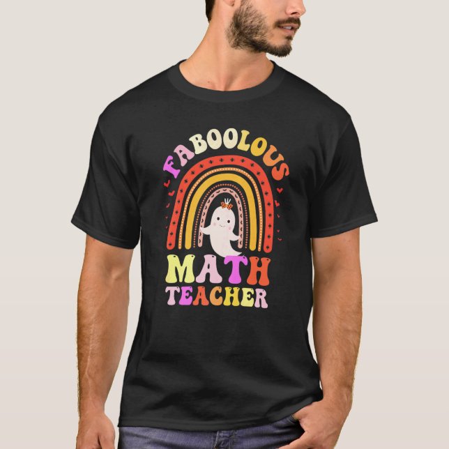 Faboolous MATH TEACHER Costume This Is My Spooky   T-Shirt (Front)