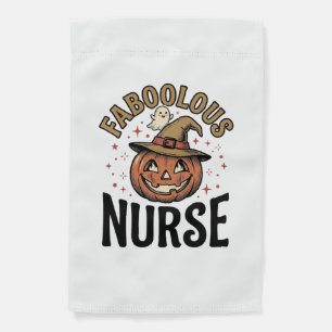 Faboolous Nurse Halloween Pumpkin Vintage Shirt De Garden Flag