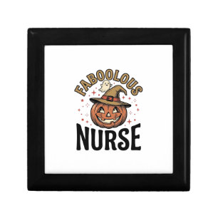 Faboolous Nurse Halloween Pumpkin Vintage Shirt De Gift Box