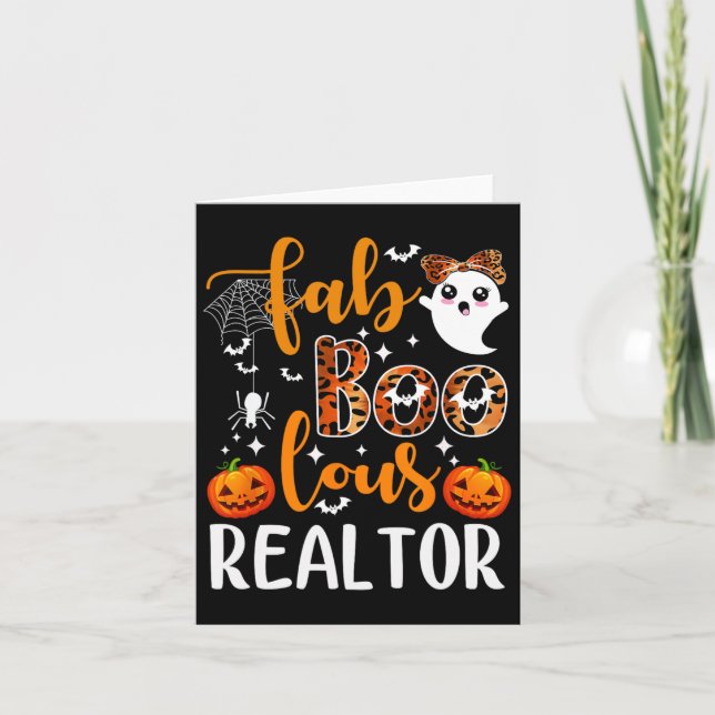 Faboolous Realtor Halloween Realtor Real Estate Ag Card (Front)