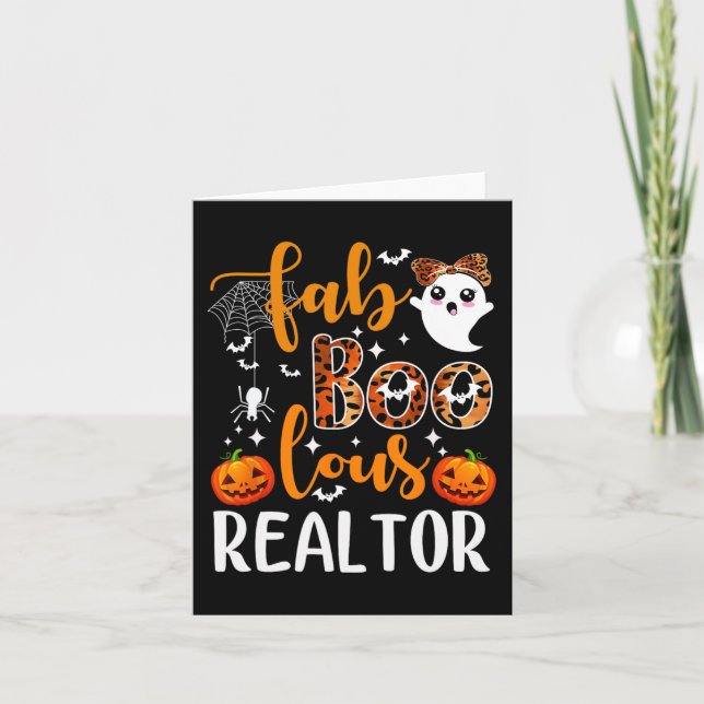 Faboolous Realtor Halloween Realtor Real Estate Ag Card (Front)